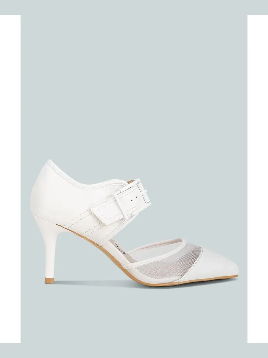Туфли-лодочки с пряжкой Aneri Buckle Detail Pump Sandals London Rag — изображение 3 из 3, белый
