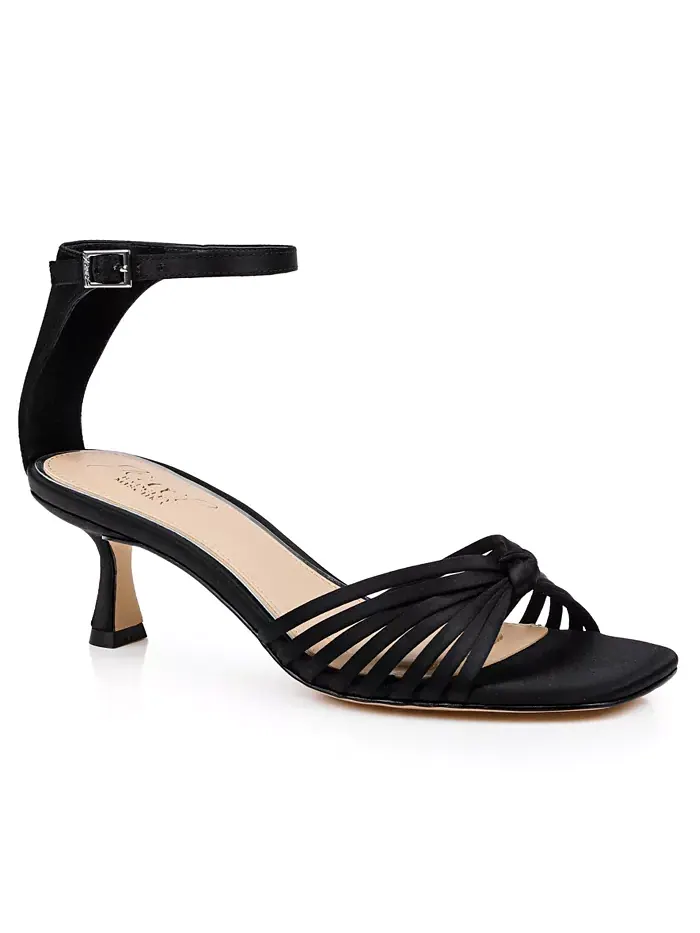 Женские сандалии Silvia с квадратным носком Jewel Badgley Mischka — изображение 1 из 9, черный