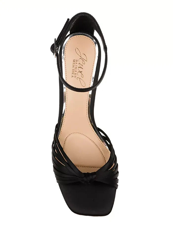 Женские сандалии Silvia с квадратным носком Jewel Badgley Mischka — изображение 4 из 9, черный