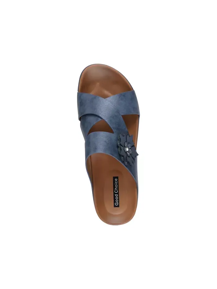 Женские босоножки Nessie Flower на платформе GC Shoes — изображение 4 из 5, синий