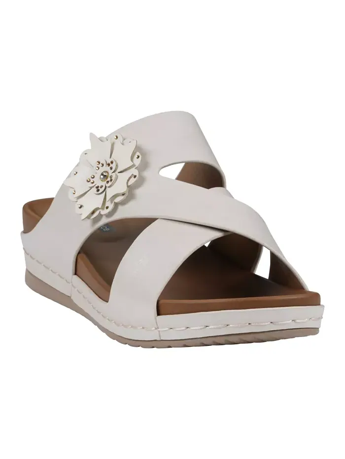 Женские босоножки Nessie Flower на платформе GC Shoes — изображение 1 из 5, белый