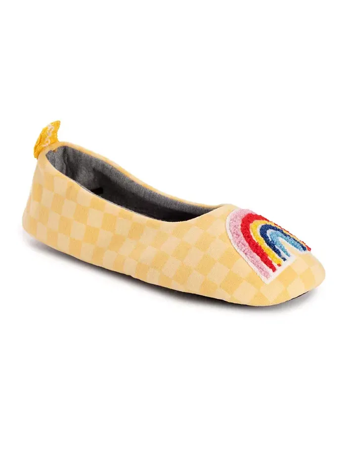 Женские дорожные балетки с заплаткой MUK LUKS — изображение 1 из 8, желтый