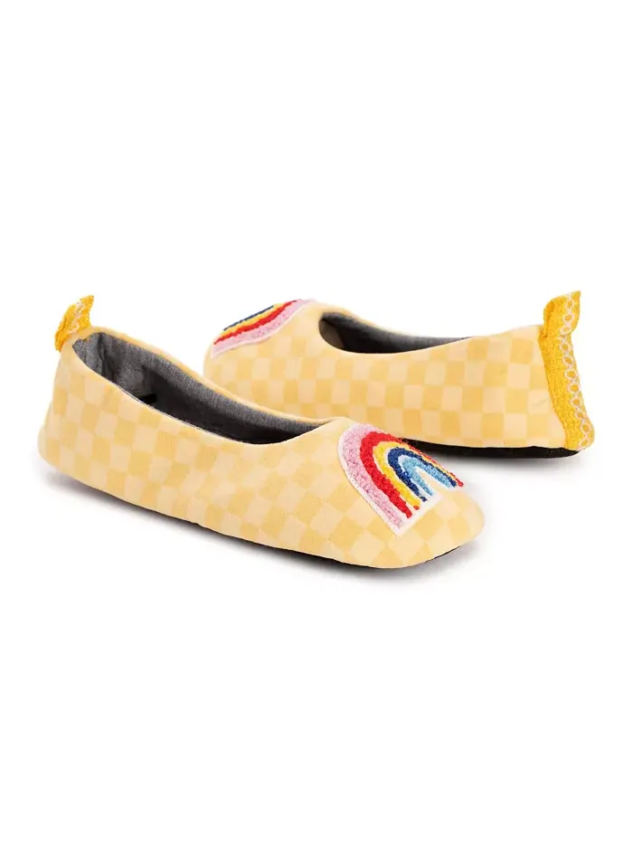 Женские дорожные балетки с заплаткой MUK LUKS — изображение 2 из 8, желтый