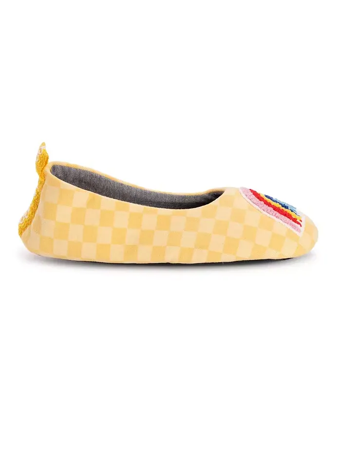 Женские дорожные балетки с заплаткой MUK LUKS — изображение 4 из 8, желтый
