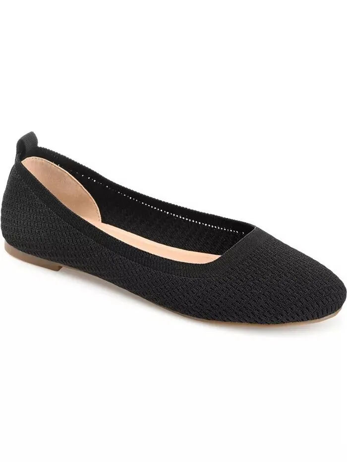 Женские балетки Maryann Knit Round Toe Journee Collection — изображение 1 из 8, черный
