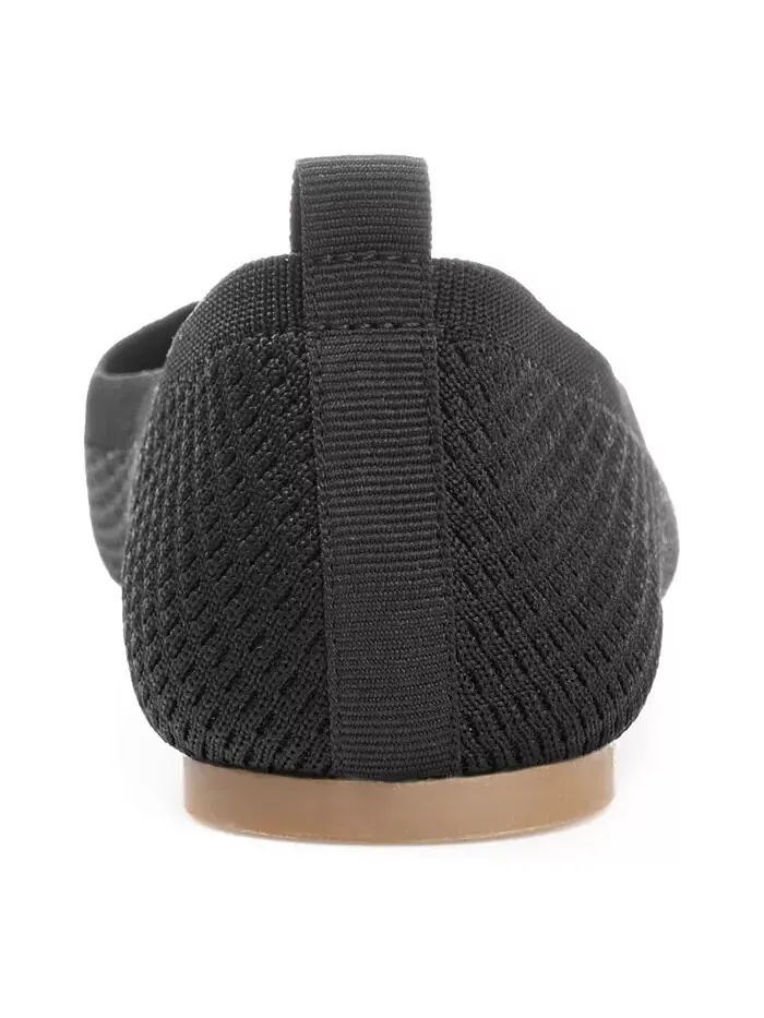 Женские балетки Maryann Knit Round Toe Journee Collection — изображение 3 из 8, черный