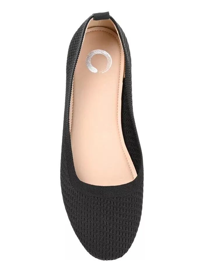 Женские балетки Maryann Knit Round Toe Journee Collection — изображение 4 из 8, черный