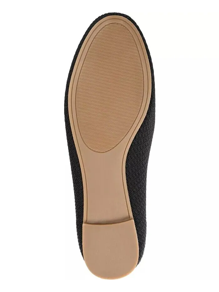 Женские балетки Maryann Knit Round Toe Journee Collection — изображение 5 из 8, черный