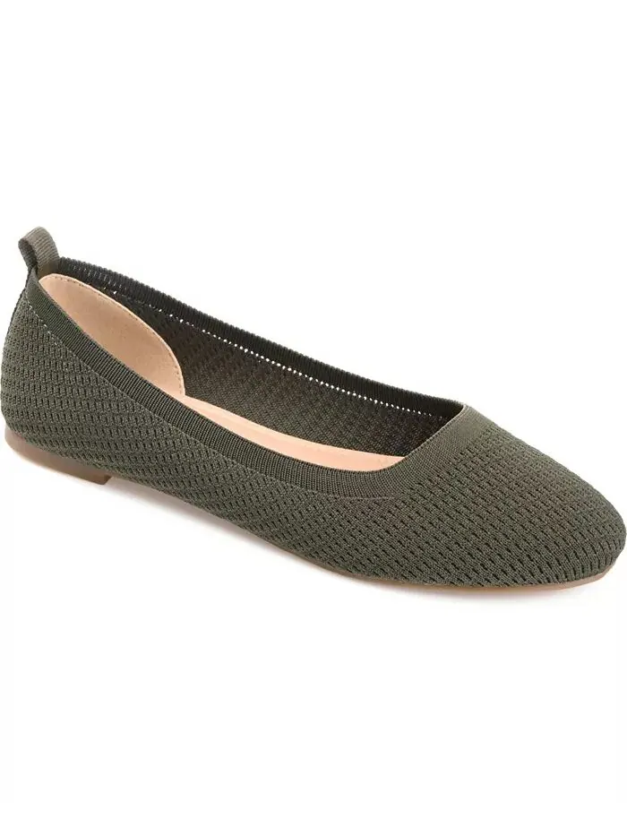 Женские балетки Maryann Knit Round Toe Journee Collection — изображение 1 из 7, зеленый
