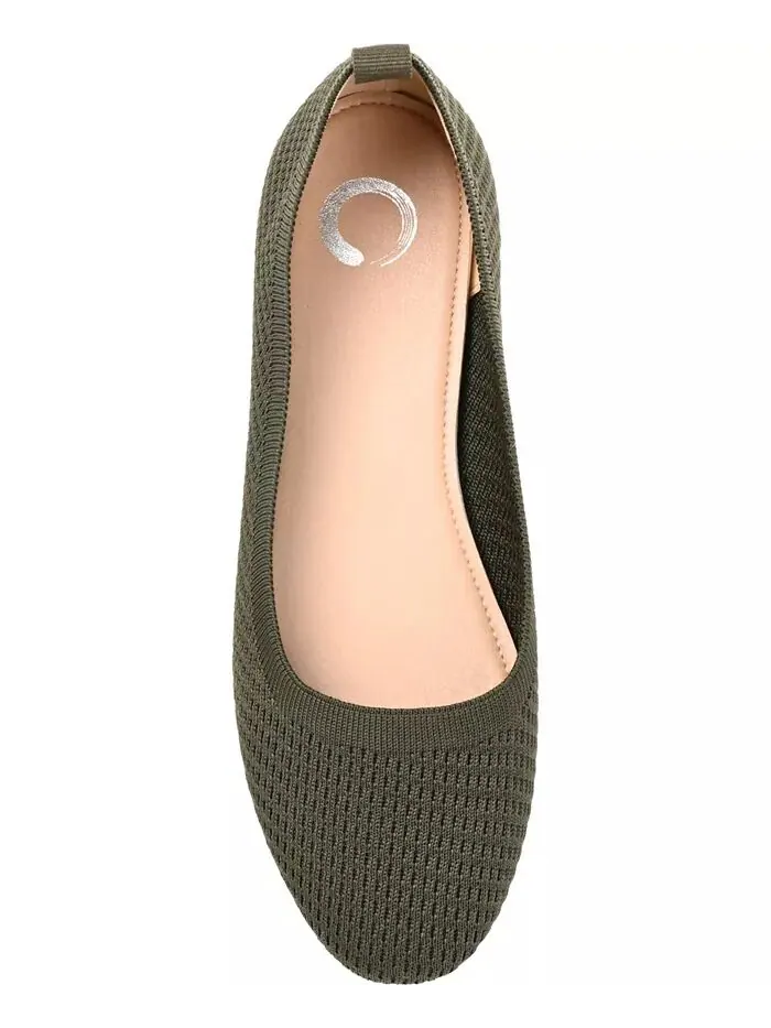 Женские балетки Maryann Knit Round Toe Journee Collection — изображение 4 из 7, зеленый