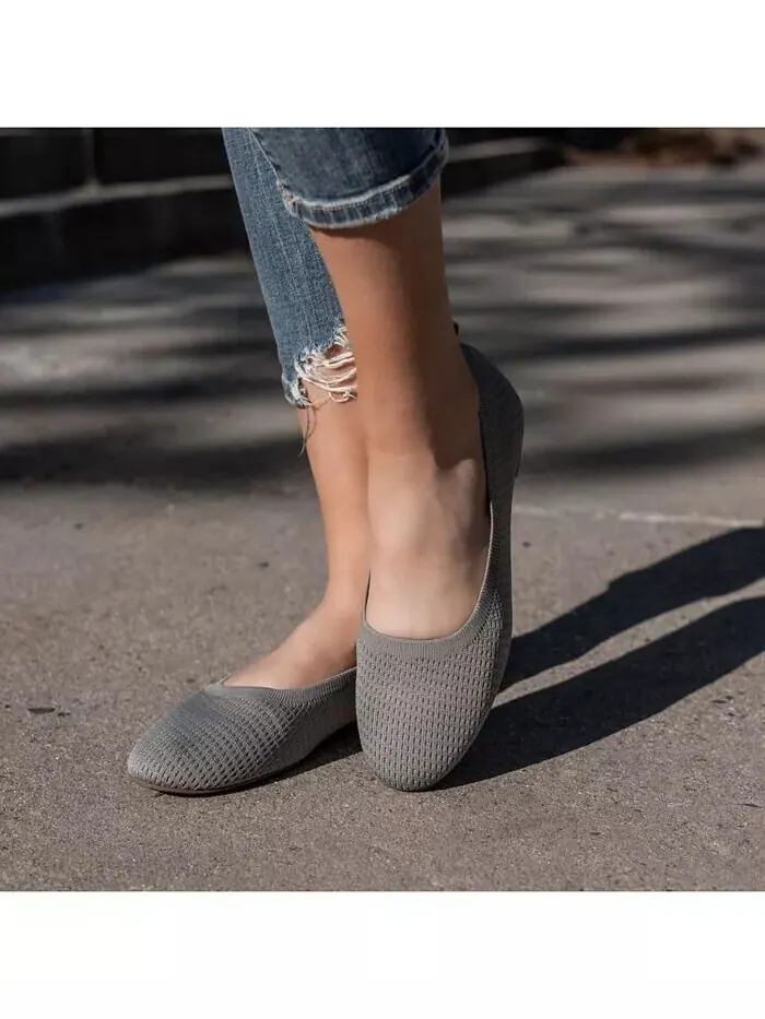 Женские балетки Maryann Knit Round Toe Journee Collection — изображение 7 из 7, зеленый