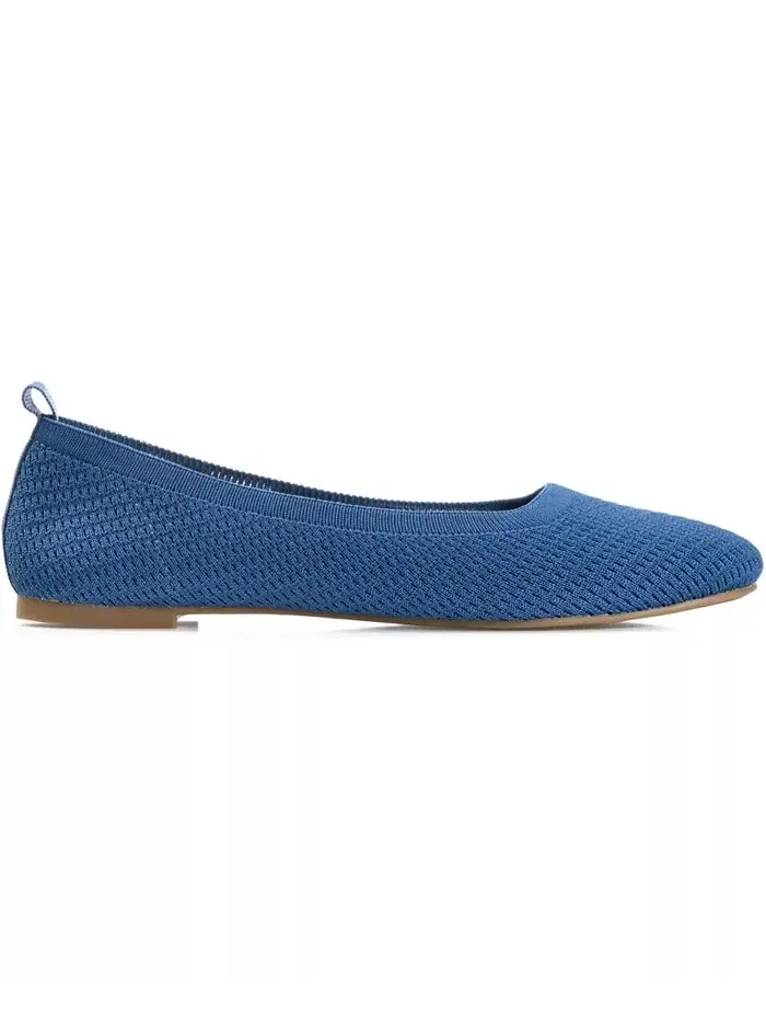 Женские балетки Maryann Knit Round Toe Journee Collection — изображение 2 из 7, синий