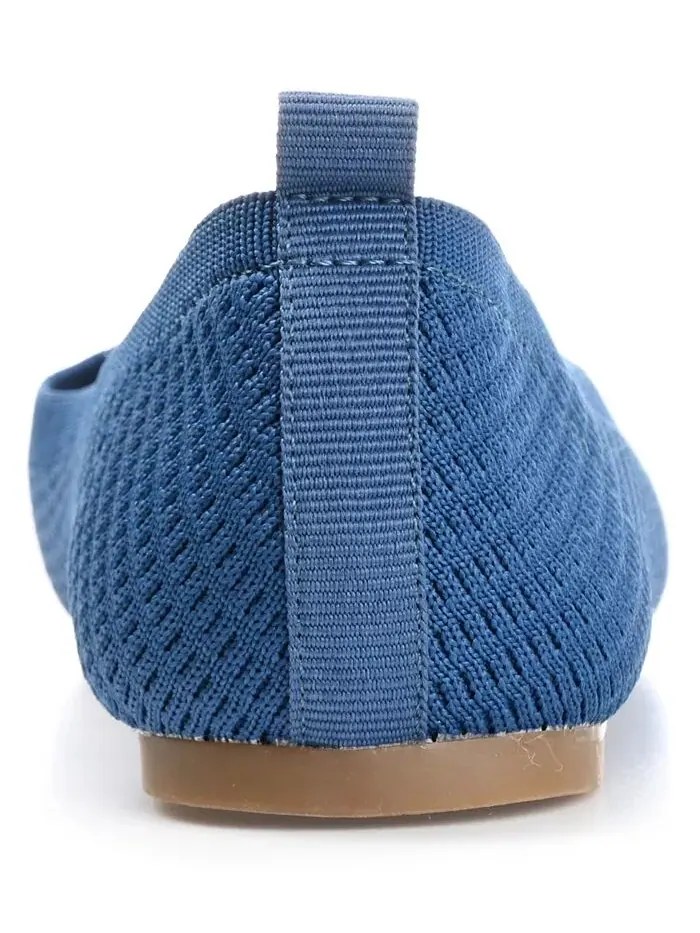 Женские балетки Maryann Knit Round Toe Journee Collection — изображение 3 из 7, синий