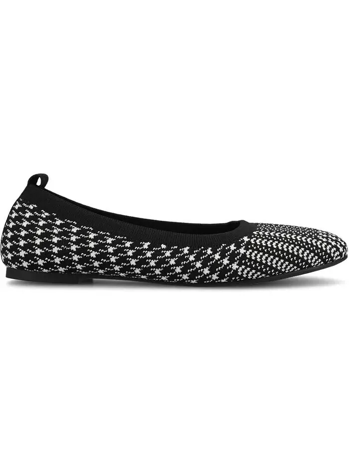 Женские балетки Maryann Knit Round Toe Journee Collection — изображение 2 из 7, черный/белый