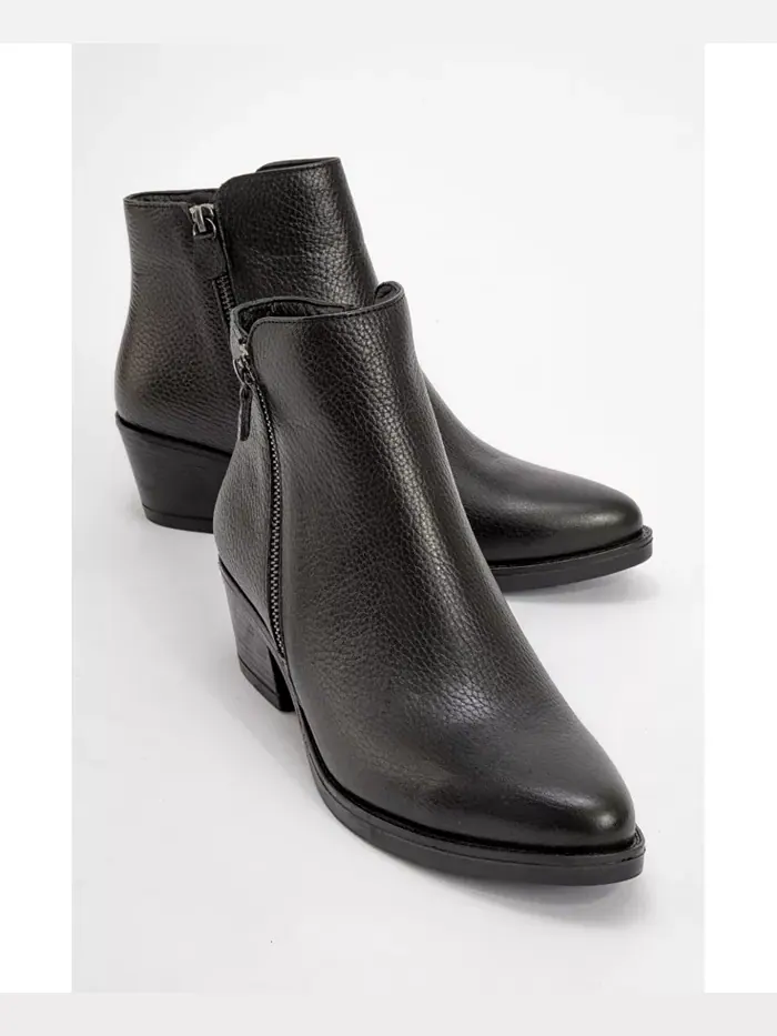Ботинки Jayer Leather с двойной молнией и блочным каблуком (женские) Forever & Always Shoes — изображение 1 из 3, черный