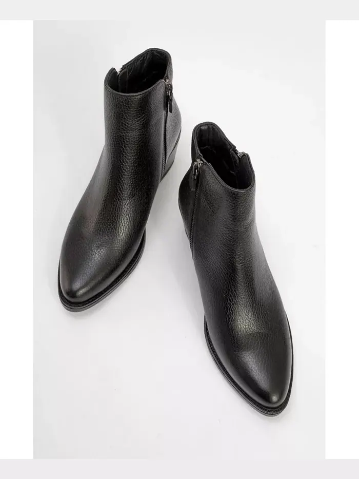 Ботинки Jayer Leather с двойной молнией и блочным каблуком (женские) Forever & Always Shoes — изображение 2 из 3, черный