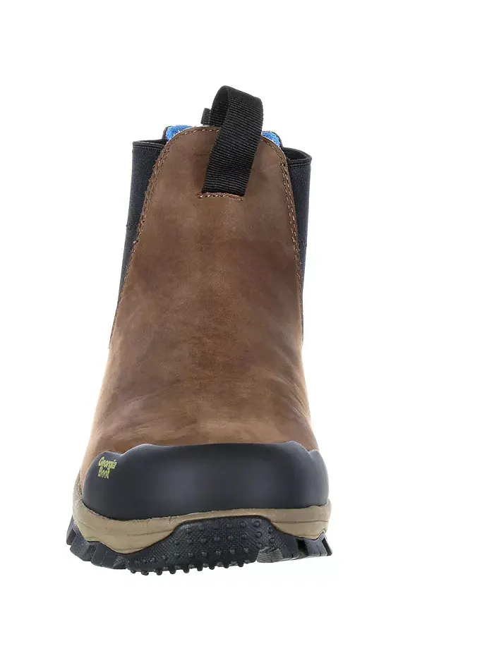 Мужские водонепроницаемые рабочие ботинки «Челси» «Ромео» от Blue Collar GEORGIA BOOT — изображение 3 из 6, коричневый