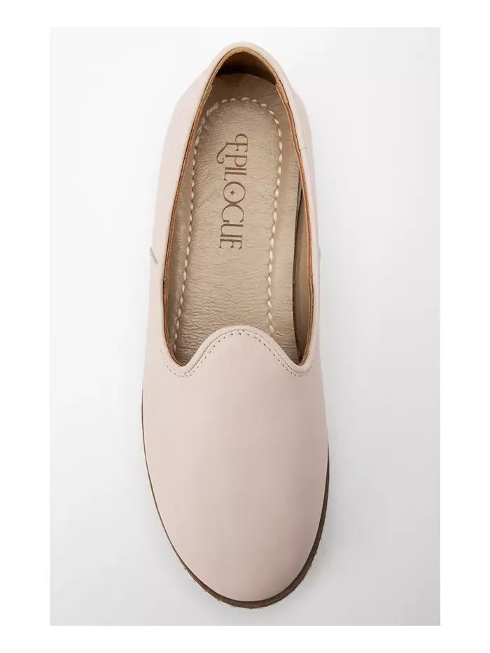Туфли на плоской подошве (женские) Epilogue Shoes — изображение 3 из 6, бежевый/бежевый