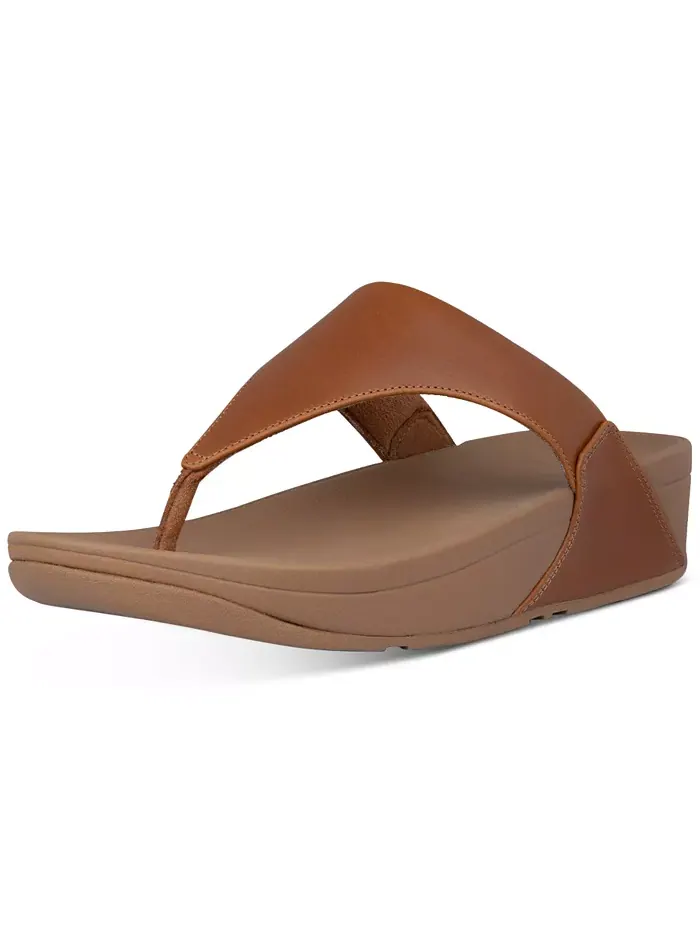 Сандалии Lulu Leather Toe-Thongs повседневные FitFlop — изображение 1 из 7, светлый бежевый