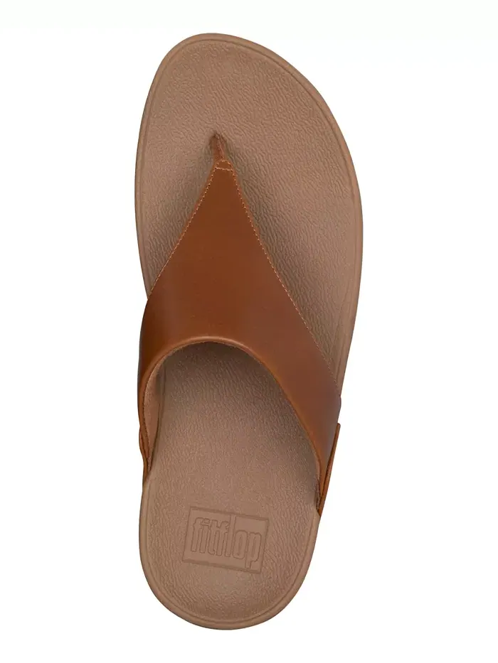 Сандалии Lulu Leather Toe-Thongs повседневные FitFlop — изображение 3 из 7, светлый бежевый