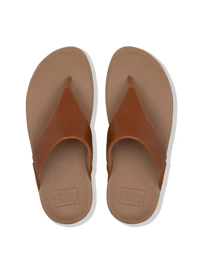 Сандалии Lulu Leather Toe-Thongs повседневные FitFlop — изображение 4 из 7, светлый бежевый
