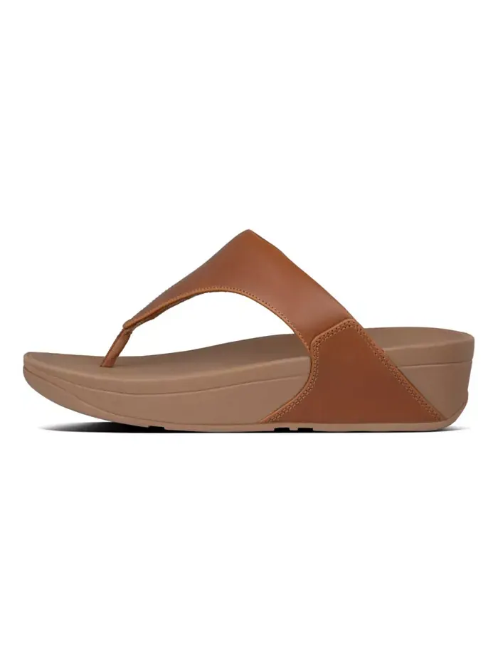 Сандалии Lulu Leather Toe-Thongs повседневные FitFlop — изображение 5 из 7, светлый бежевый