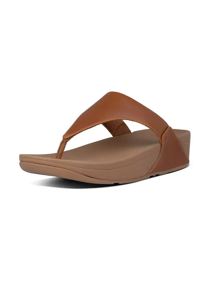Сандалии Lulu Leather Toe-Thongs повседневные FitFlop — изображение 6 из 7, светлый бежевый