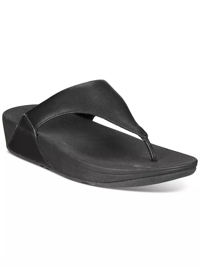 Женские кожаные сандалии Lulu с ремешками на носке FitFlop — изображение 1 из 7, черный