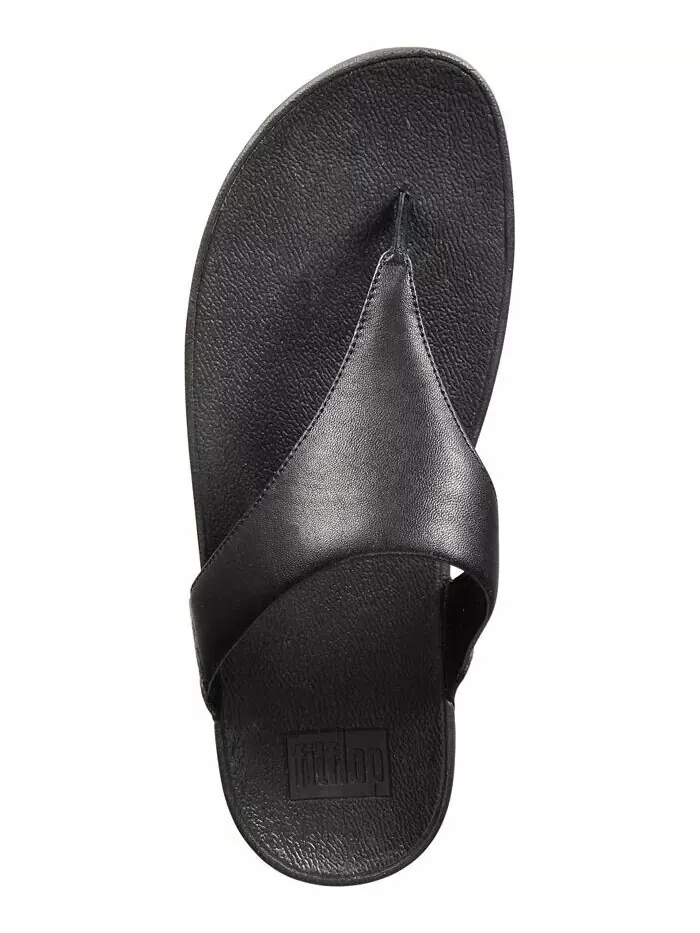 Женские кожаные сандалии Lulu с ремешками на носке FitFlop — изображение 4 из 7, черный
