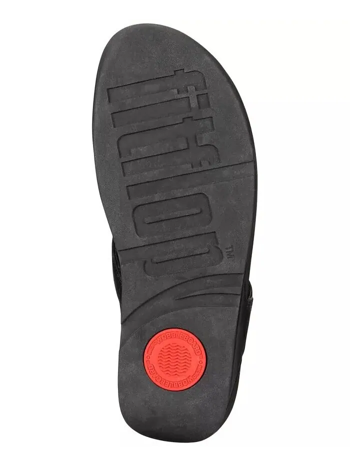 Женские кожаные сандалии Lulu с ремешками на носке FitFlop — изображение 5 из 7, черный