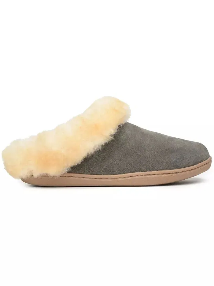 Женские тапочки-мюли из овчины Minnetonka — изображение 2 из 3, серый
