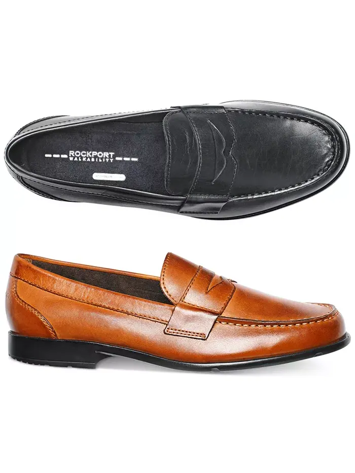 Мужские классические лоферы Penny Rockport — изображение 8 из 8, коричневый