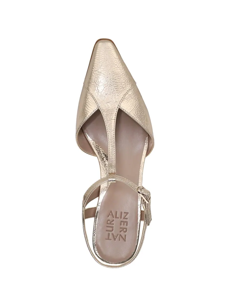 Женские туфли-лодочки Torin с ремешками на пятке Naturalizer, Champagne Faux Leather — изображение 4 из 5