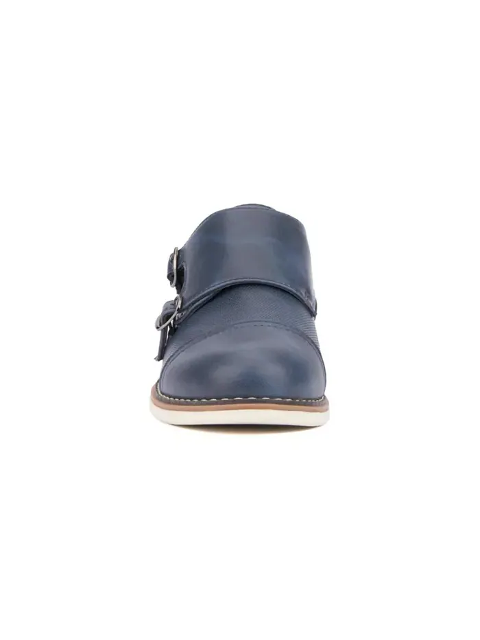 Маленькие мальчики Юношеские туфли Michael Dress Casual Monk Strap XRAY — изображение 6 из 7, темно-синий