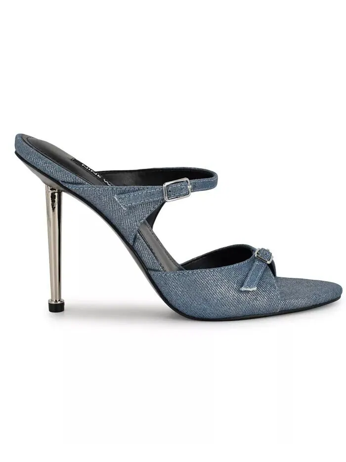 Женские босоножки Reida с открытым носком Nine West — изображение 2 из 5, серебряный