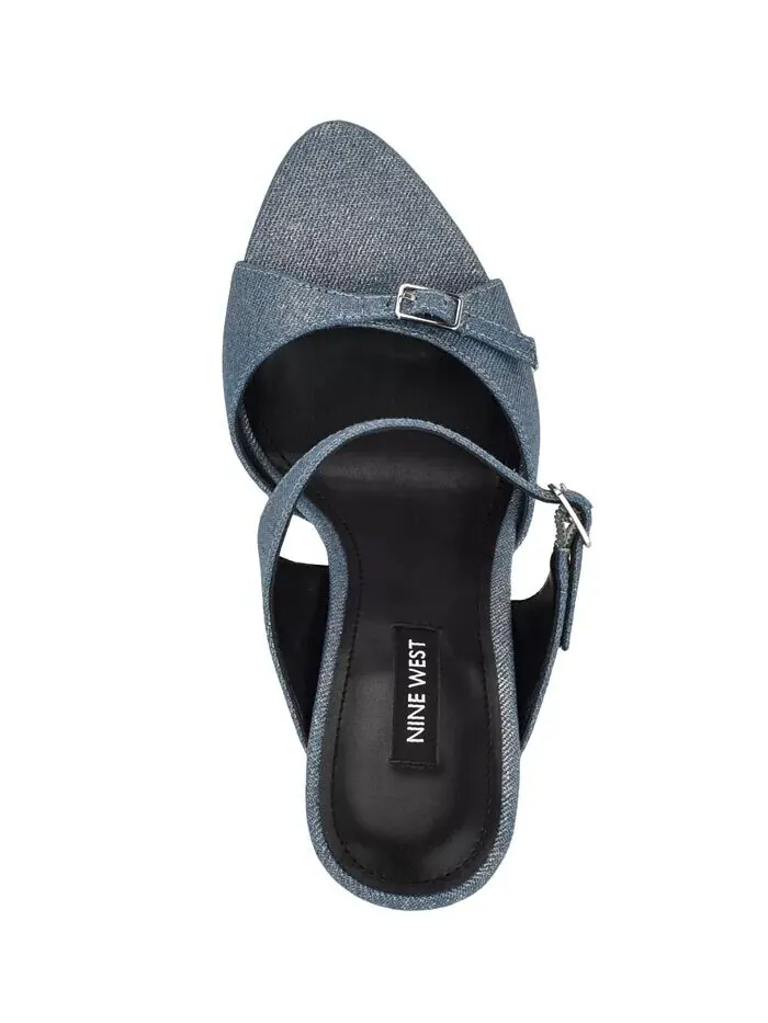 Женские босоножки Reida с открытым носком Nine West — изображение 4 из 5, серебряный