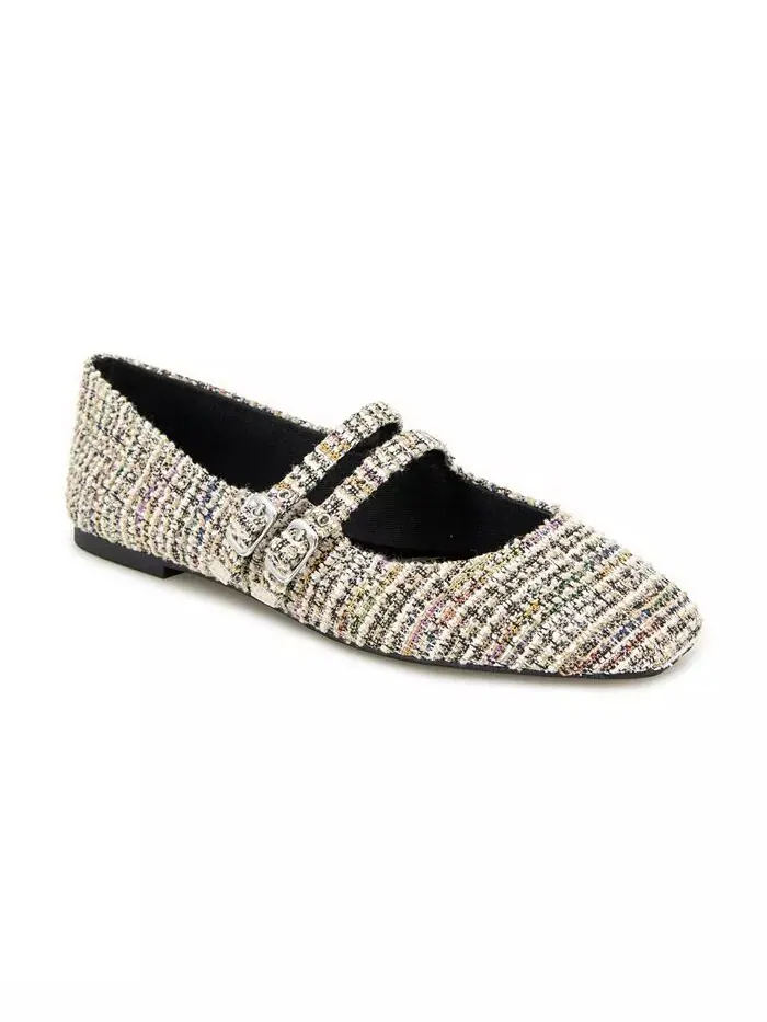 Женские балетки Jasmine Square Toe Kenneth Cole New York — изображение 1 из 9, черный/бежевый