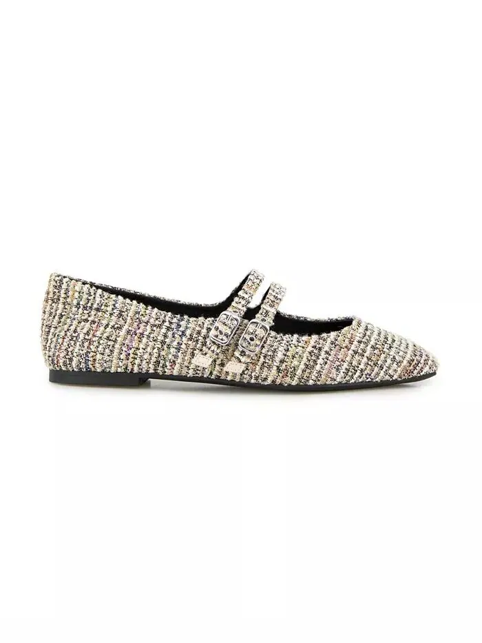 Женские балетки Jasmine Square Toe Kenneth Cole New York — изображение 2 из 9, черный/бежевый