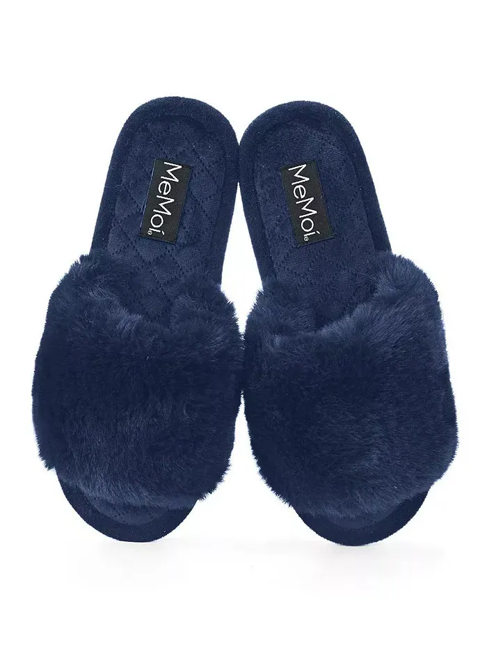 Женские тапочки Bette Plush MeMoi — изображение 2 из 2, темно-синий