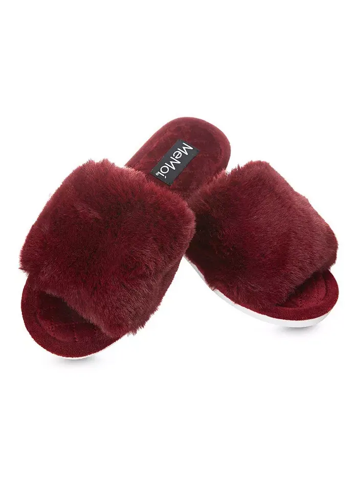 Женские тапочки Bette Plush MeMoi — изображение 1 из 2, бордовый