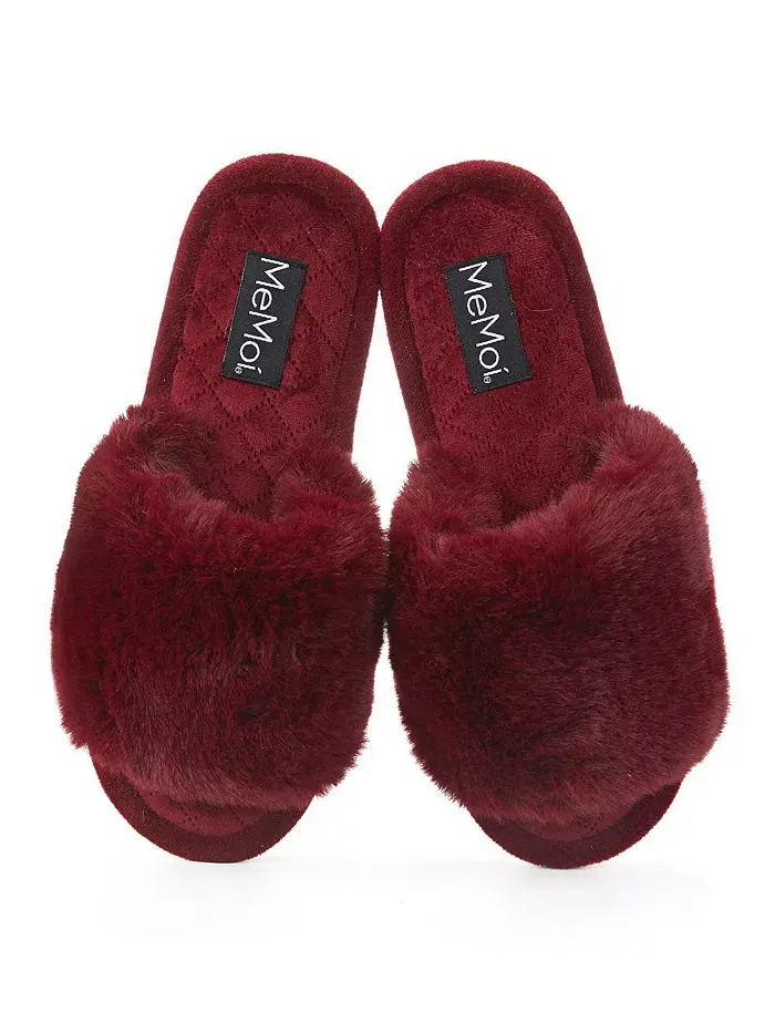 Женские тапочки Bette Plush MeMoi — изображение 2 из 2, бордовый