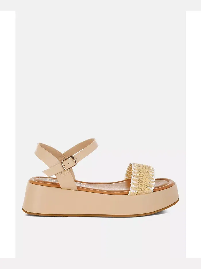 Anglong Raffia Туфли на плоской подошвеform Sandals London Rag — изображение 3 из 4, бежевый/бежевый