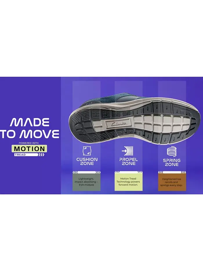 Кроссовки мужские Clarks Motion Trek LT, повседневные — изображение 3 из 7, черный
