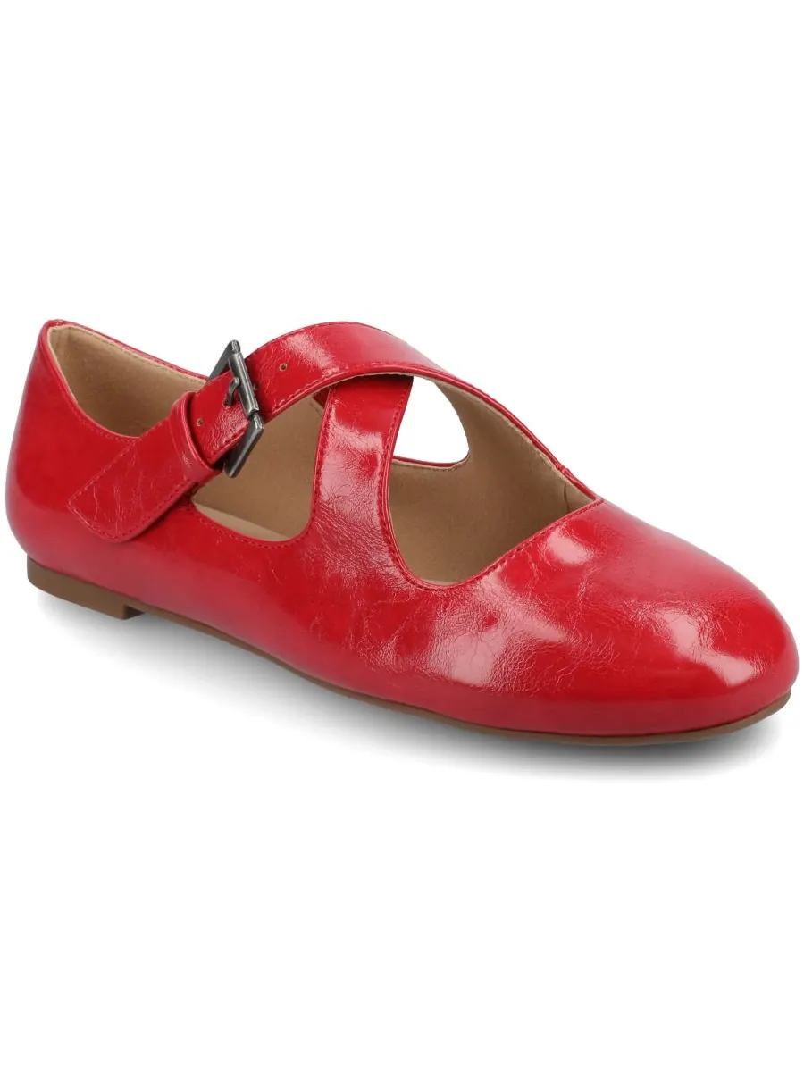 Женские балетки Ivanna Crisscross Mary Jane Journee Collection — изображение 1 из 4, красный