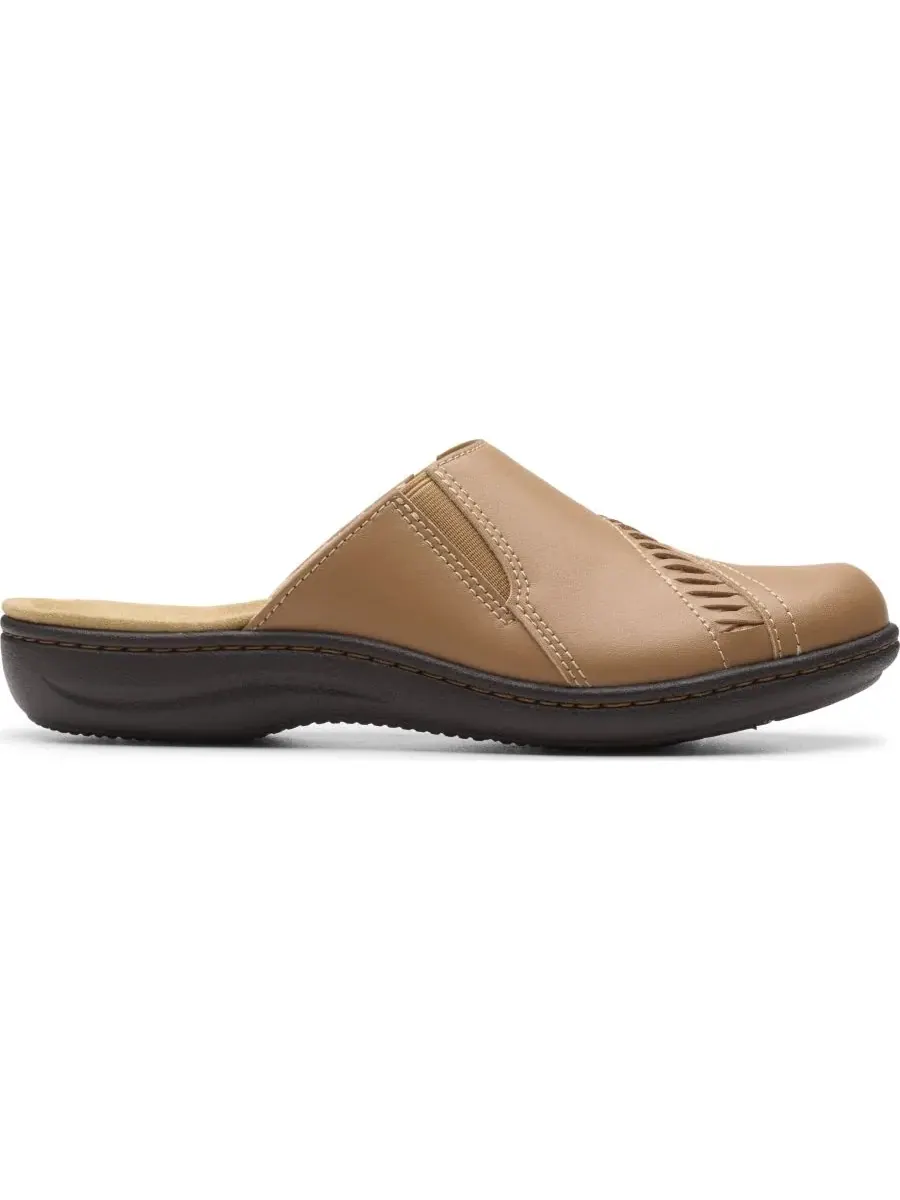 Мюли женские Clarks Laurieann Lux, без шнурков, кожаные — изображение 2 из 6, бежевый