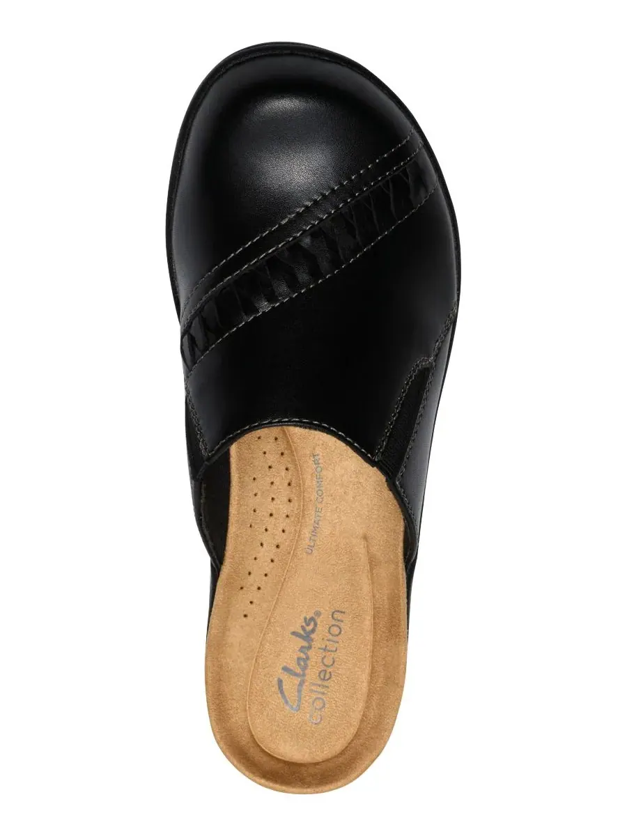 Мюли женские Clarks Laurieann Lux, без шнурков, кожаные — изображение 4 из 6, черный