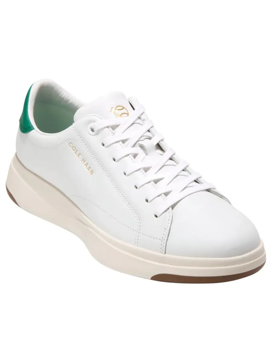 Мужские теннисные кроссовки GrandPro на шнуровке 2.0 Cole Haan — изображение 1 из 10, белый/зеленый