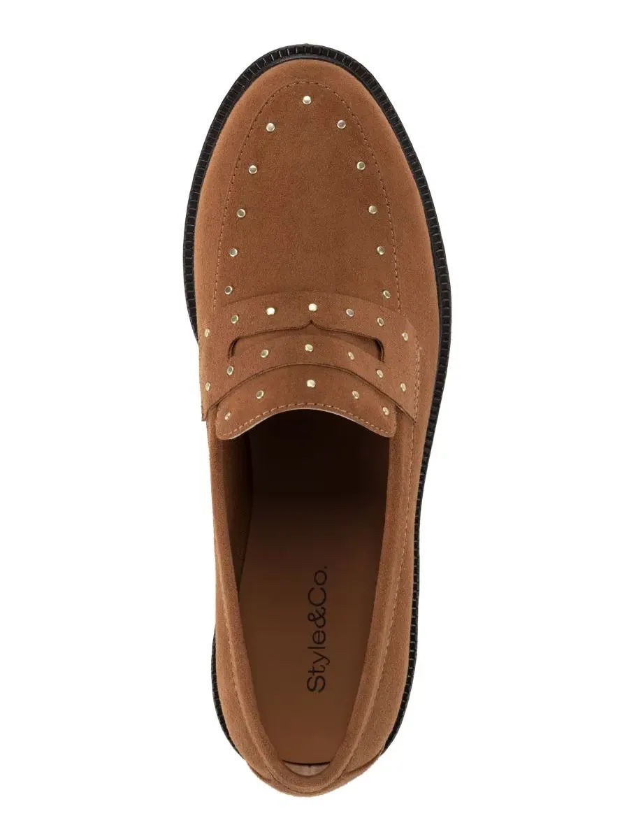 Женские лоферы Ammber Round Toe Block Heel Style & Co, Bran — изображение 4 из 5