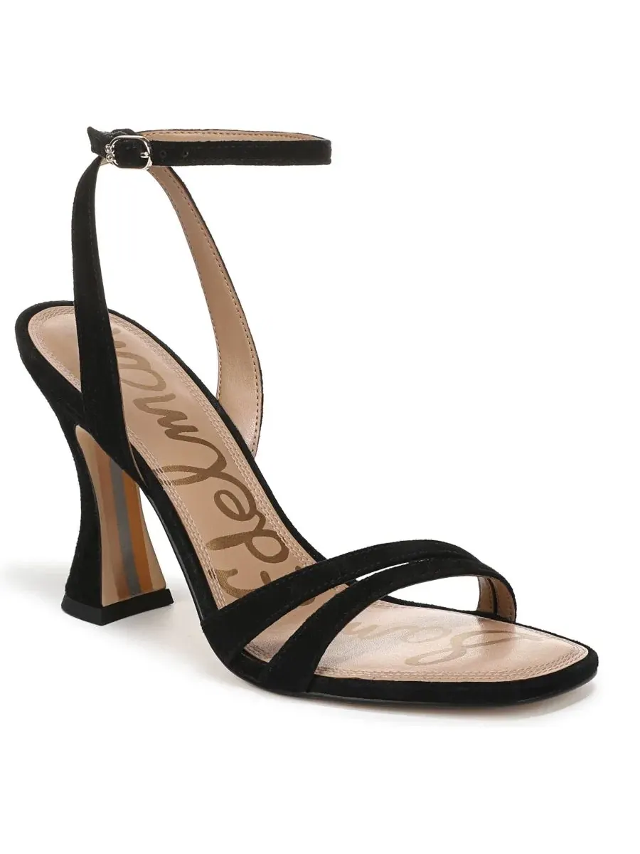 Босоножки на каблуке Junie Strappy Sandal Sam Edelman — изображение 1 из 5, черный