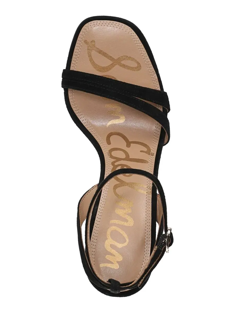 Босоножки на каблуке Junie Strappy Sandal Sam Edelman — изображение 4 из 5, черный